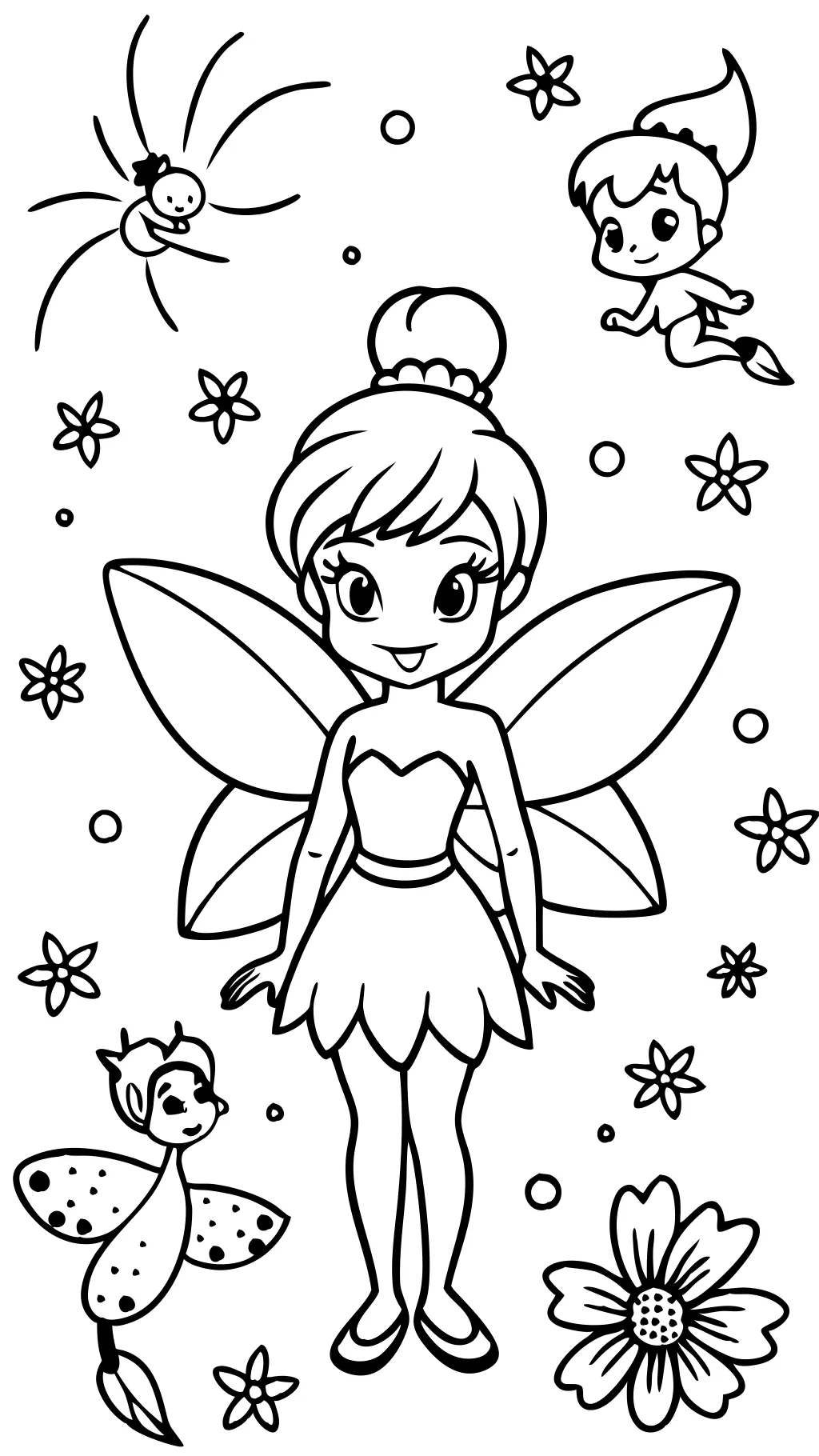 páginas para colorear tinkerbell y amigos